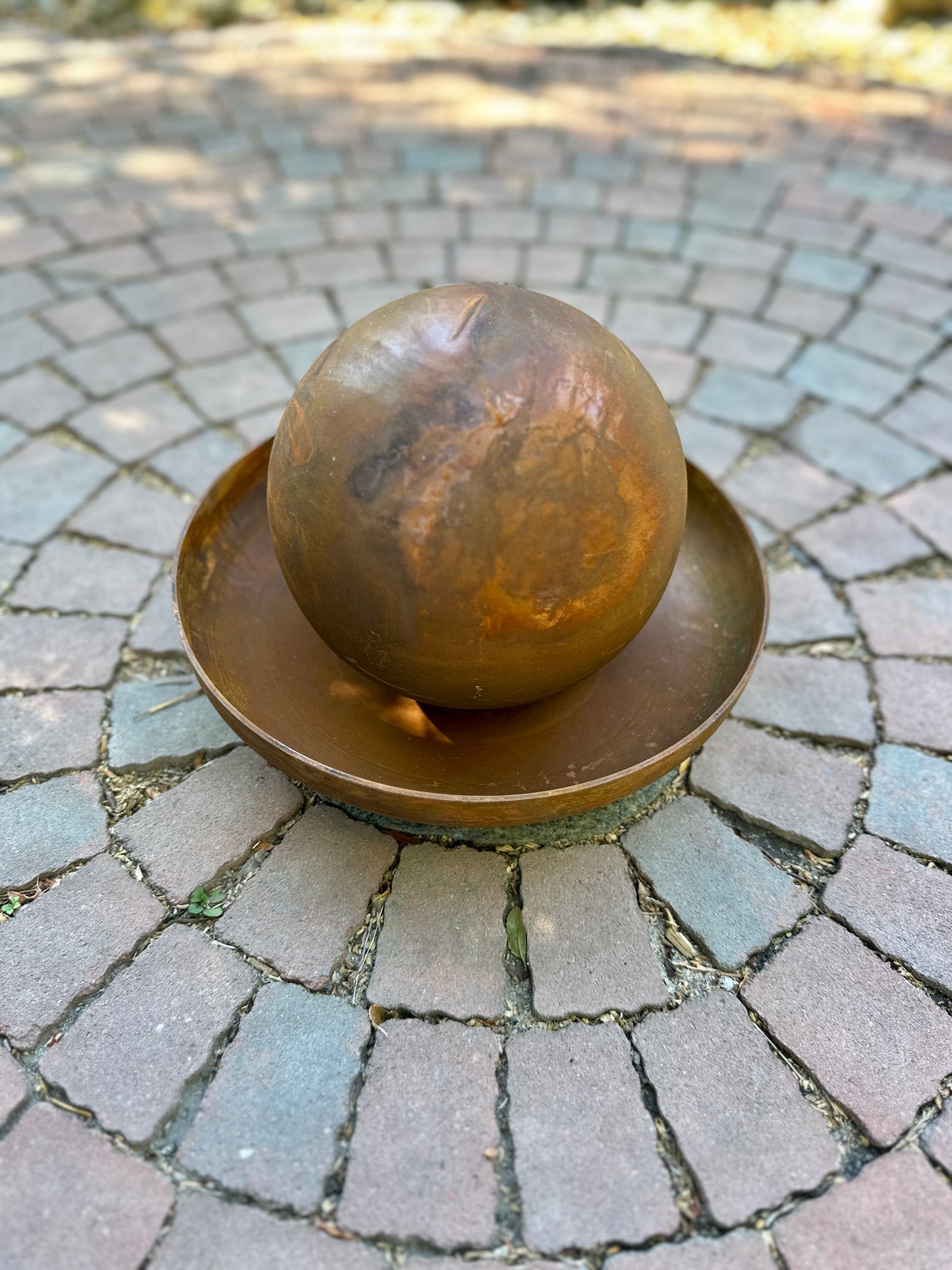 Minimalistic Lotus Flower - Rusty Metal Garden Sculpture - Add Zen to Your Home or Outdoor Garden Decor