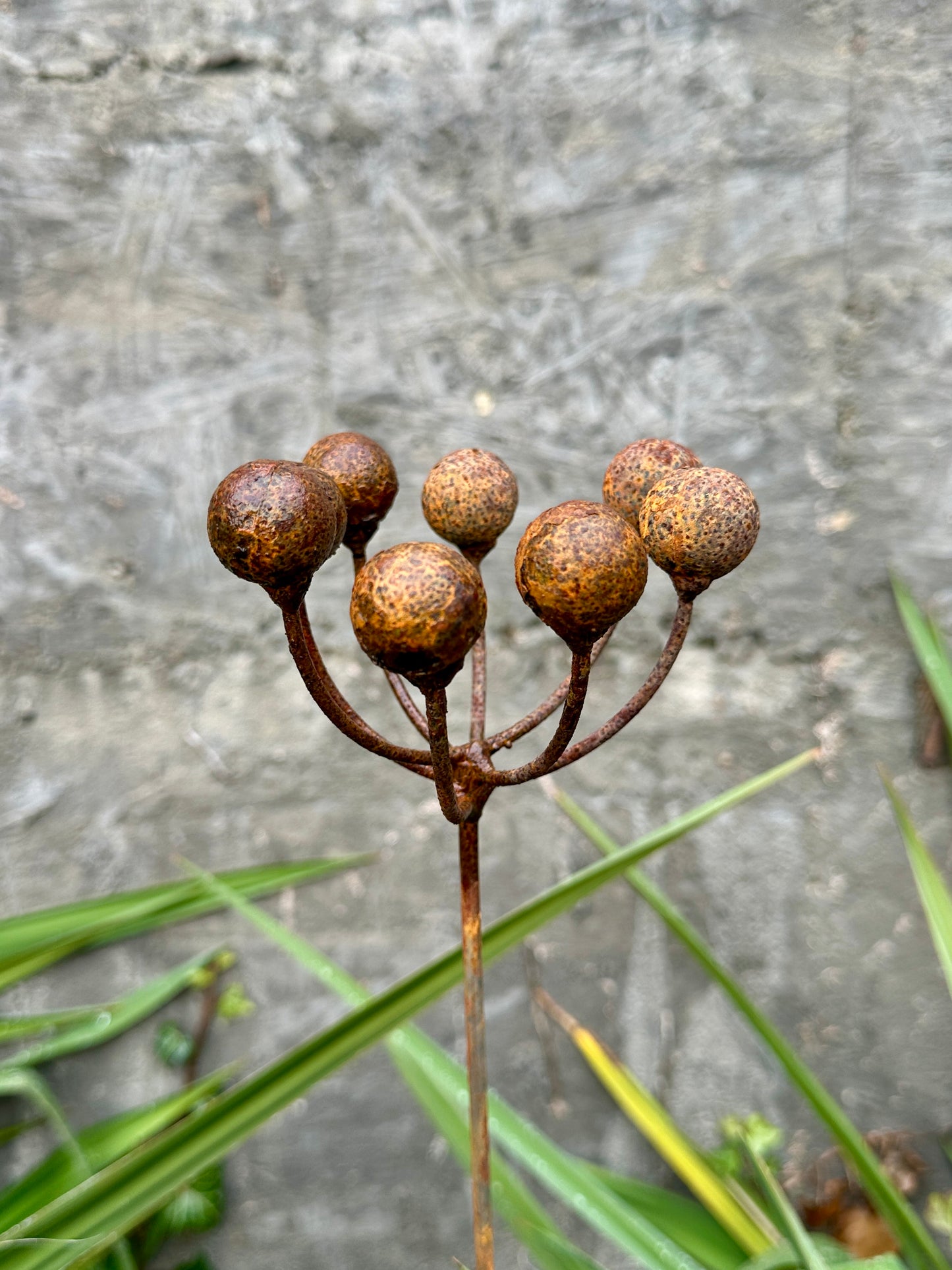 Set of 3 Rustic Metal Exotic Flowers, Garden Decorations, Handmade Sculptures, Rustic Landscaping, Garden Art, Bee and Butterflies Cups