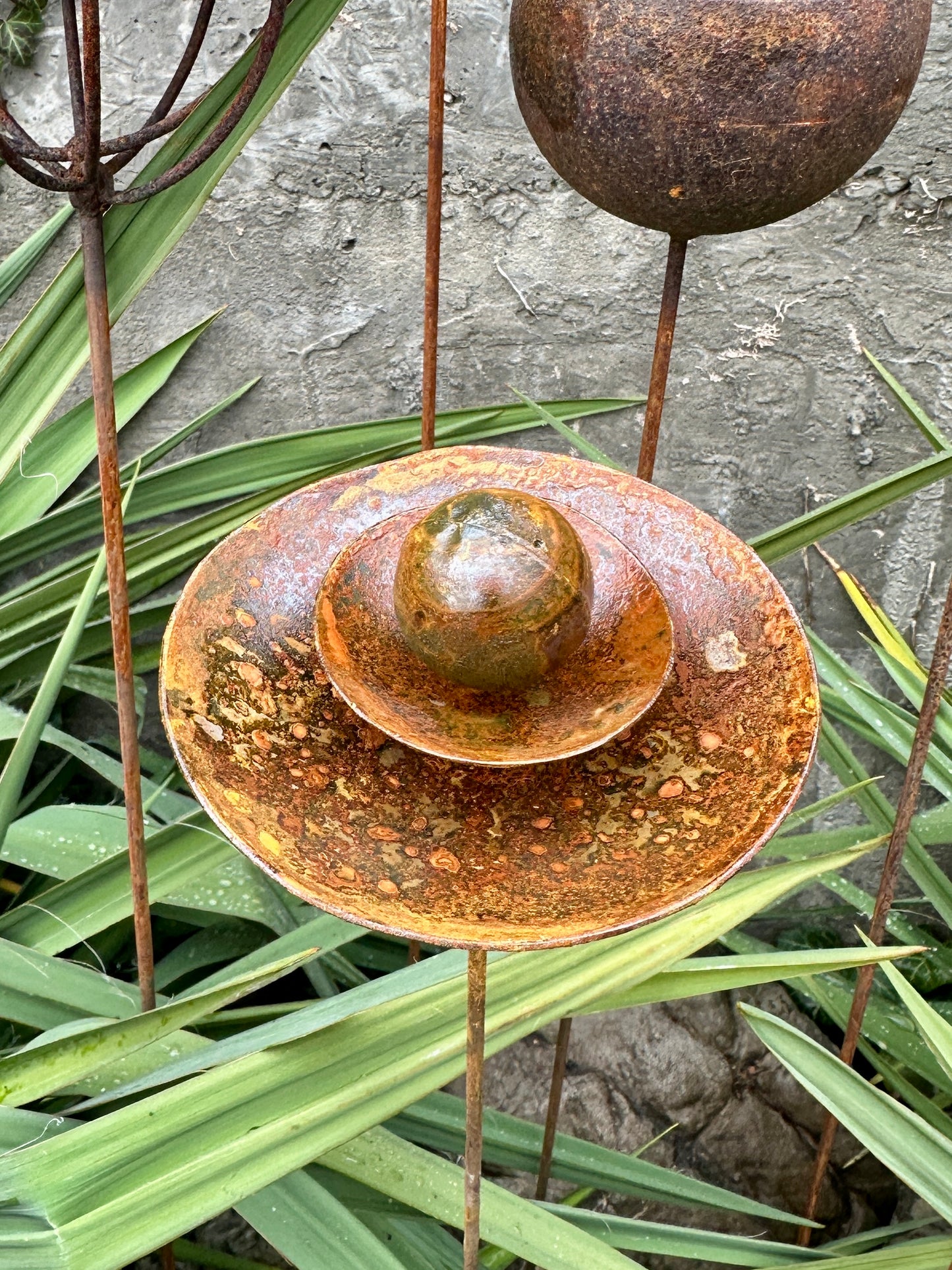 Set of 6 Rustic Metal Exotic Flowers – Handmade Garden Decor, Unique Landscaping Art, Bee & Butterfly Friendly