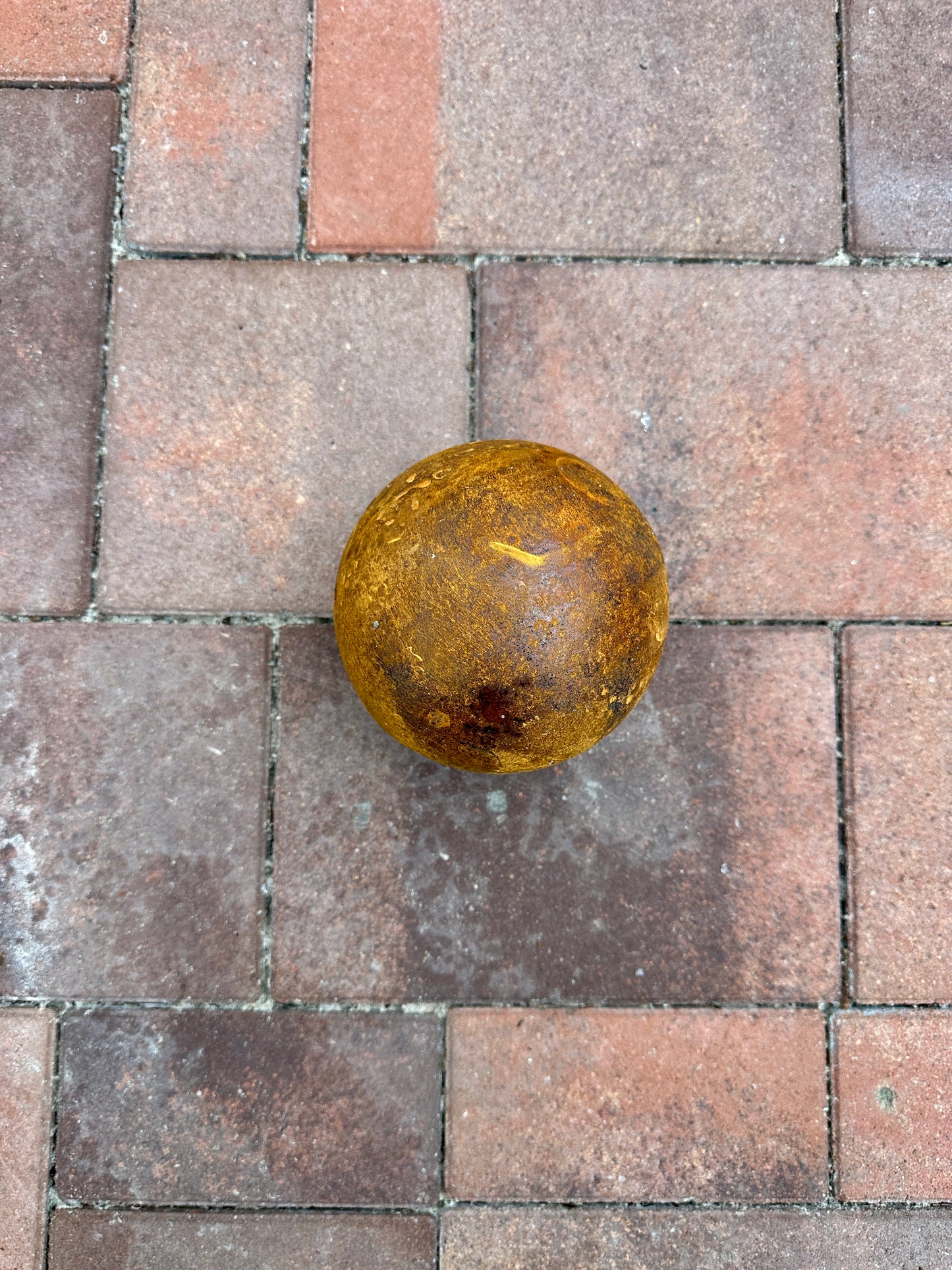 Garden Decor 6" Sphere, Rusty metal art, Rusty decor, Zen garden