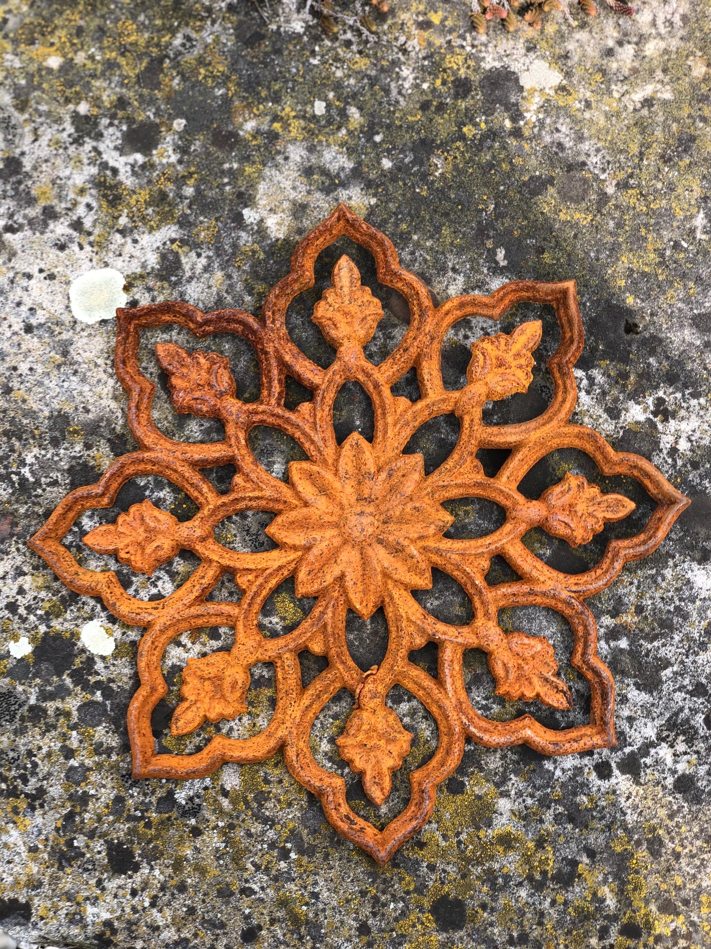 Rusty Metal Wall Decor: Add Vintage Charm to Your Home with Rustic Cast Iron Wall Hanging, Perfect for Rustic Home Decor.