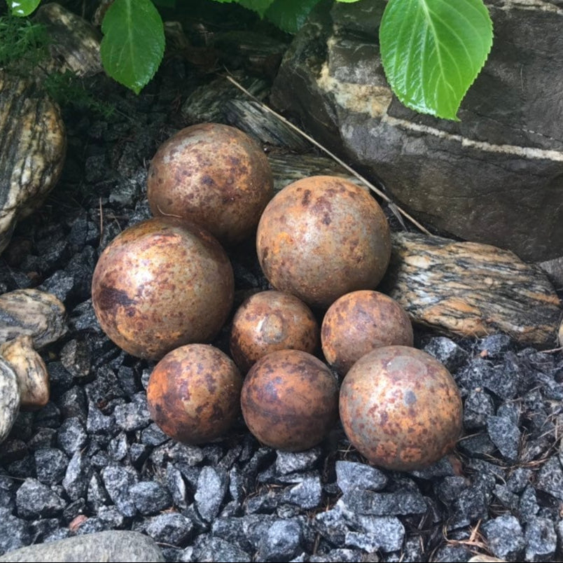 Rusty metal ball, Outdoor art, Metal sphere, Outdoor decor, Garden sphere, Yard art, Rusty metal balls, Garden decor, Garden art