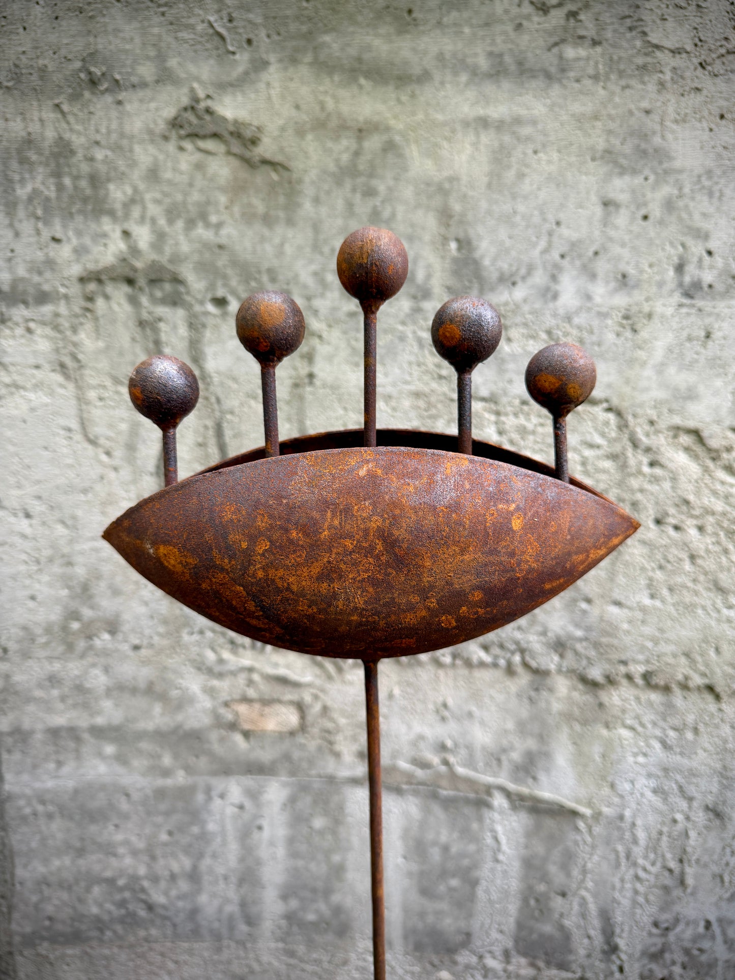 Set of 3 Rustic Metal Exotic Flowers, Garden Decorations, Rustic Landscaping, Garden Art