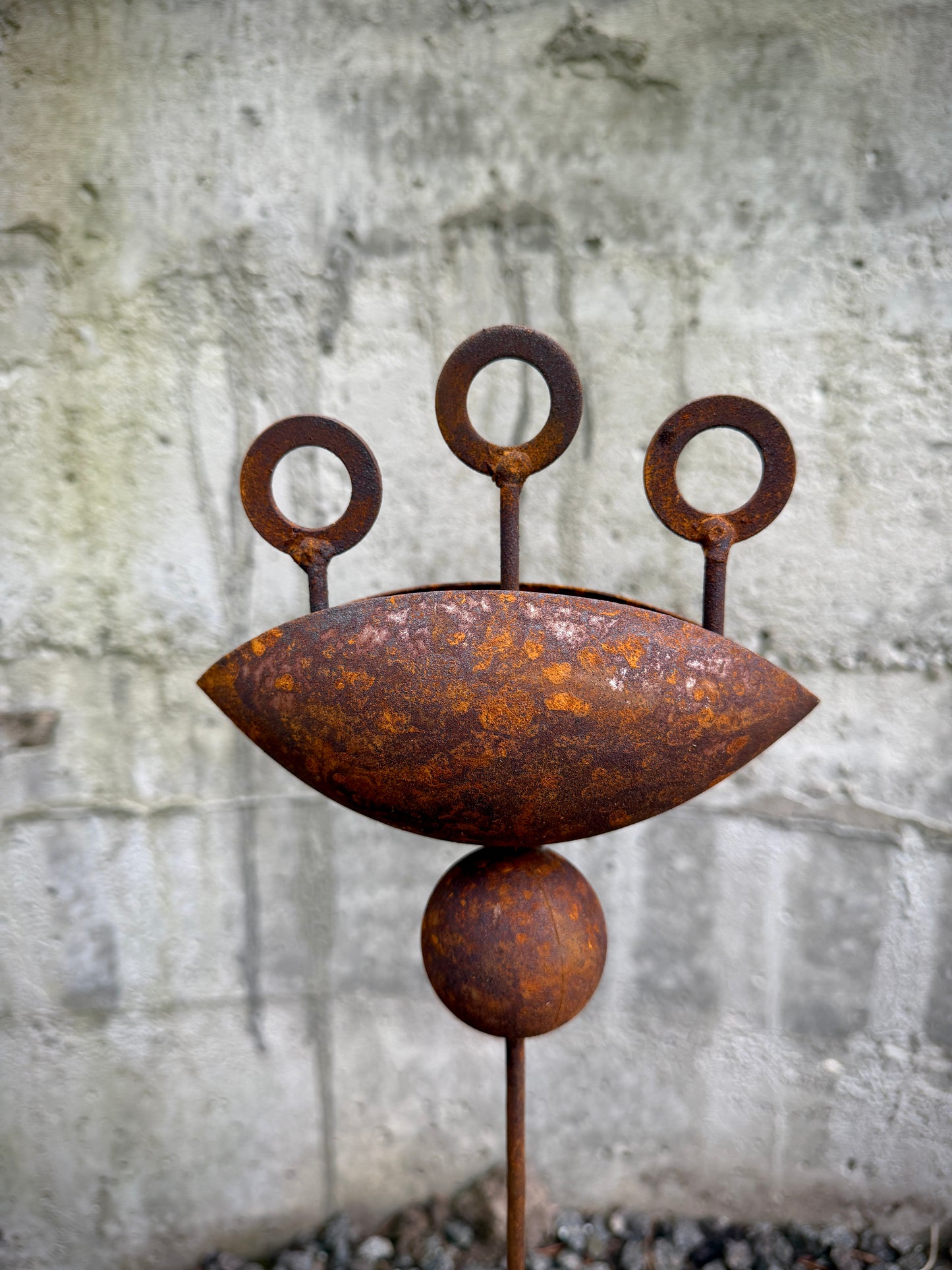Set of 3 Rustic Metal Exotic Flowers, Garden Decorations, Rustic Landscaping, Garden Art