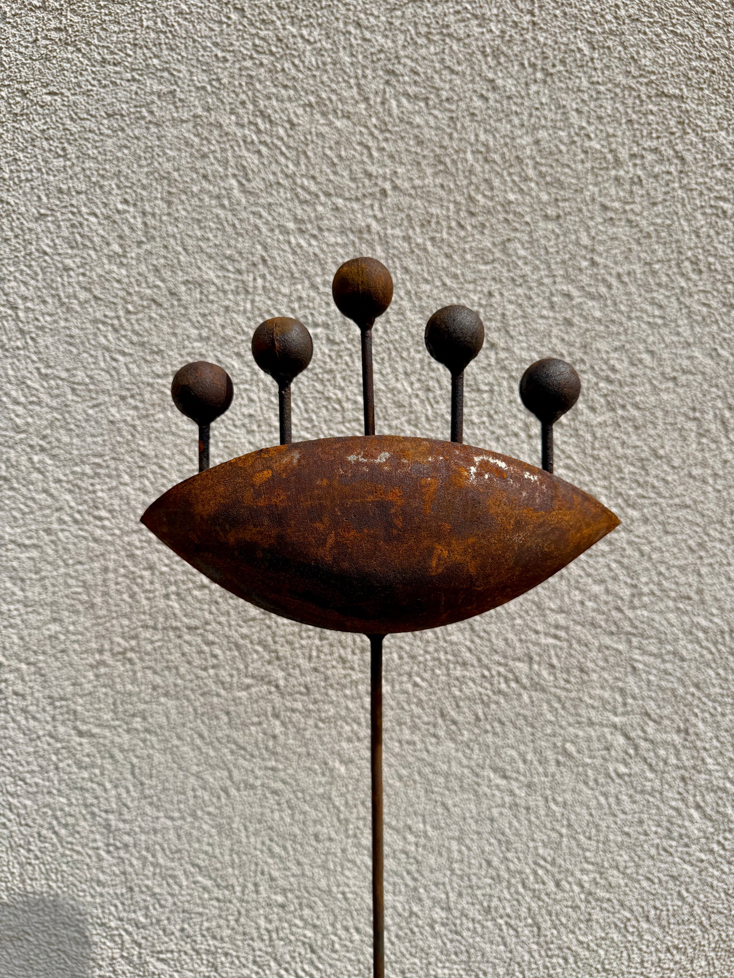Set of 6 Rustic Metal Flowers - Handmade Garden Stakes & Yard Art