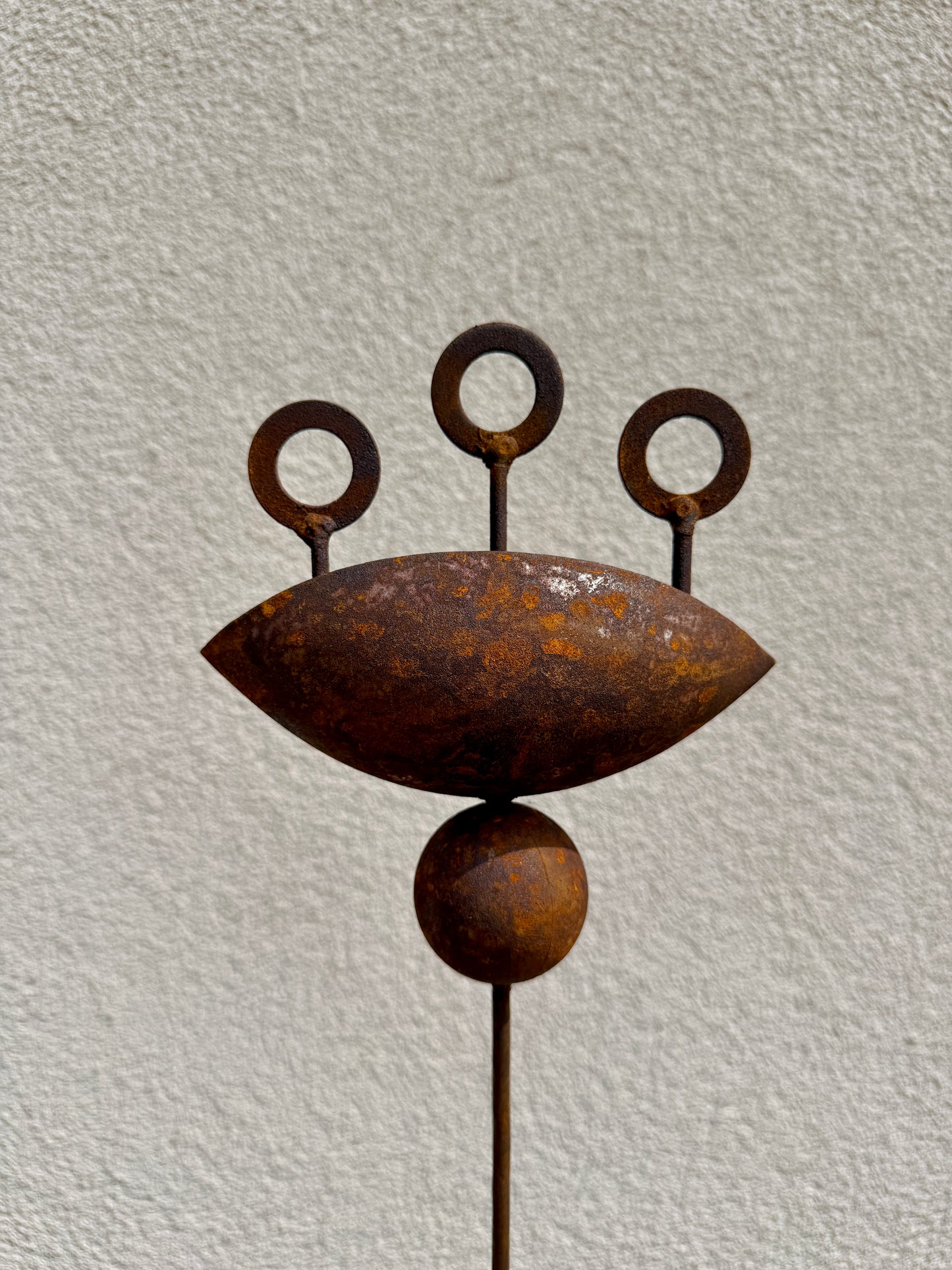 Set of 6 Rustic Metal Flowers - Handmade Garden Stakes & Yard Art