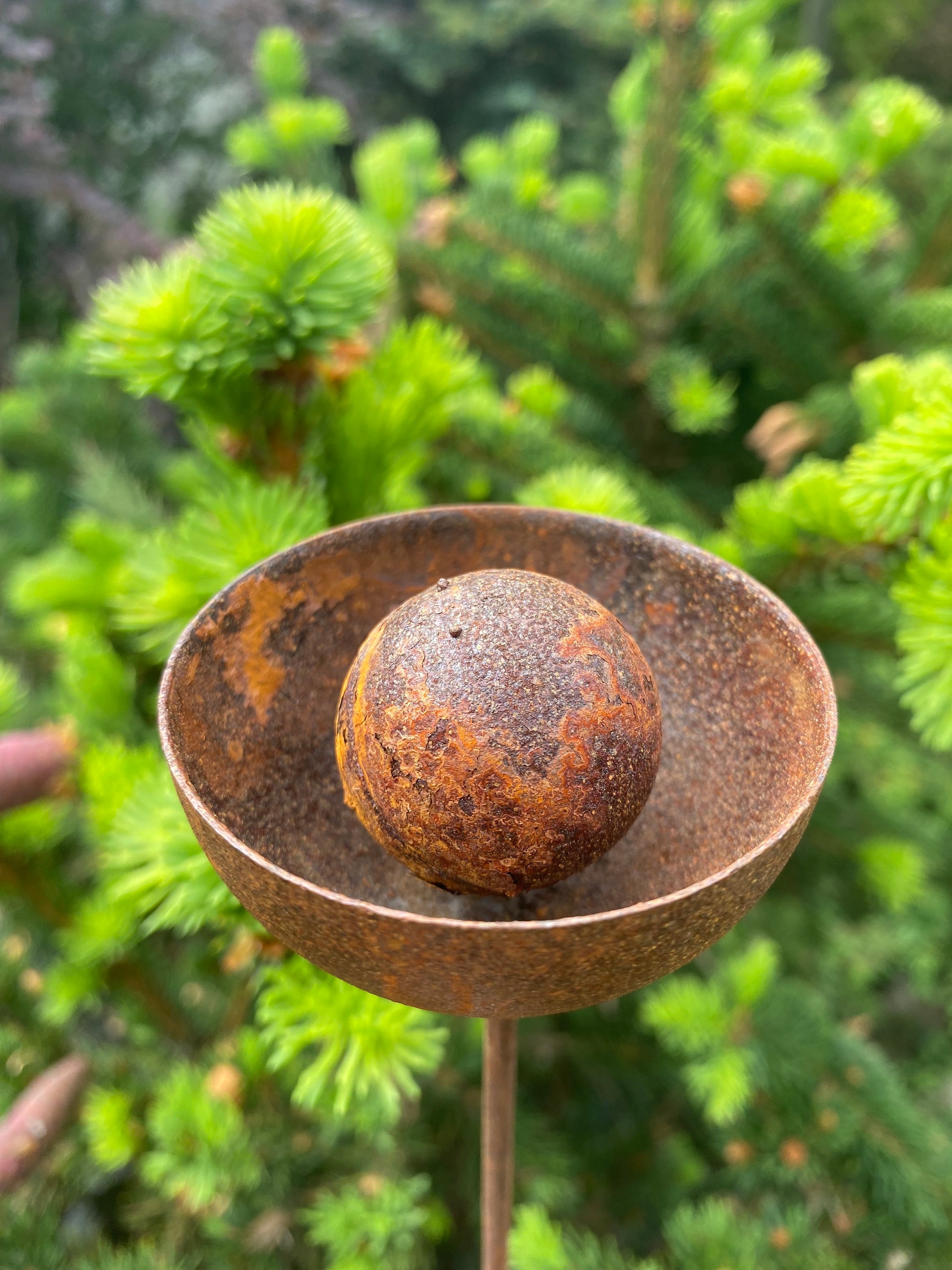 Set of 10 rusty flowers, Metal garden decorations, Yard art, Outdoor metal decor, Rusty metal rain catchers, beautiful garden stakes