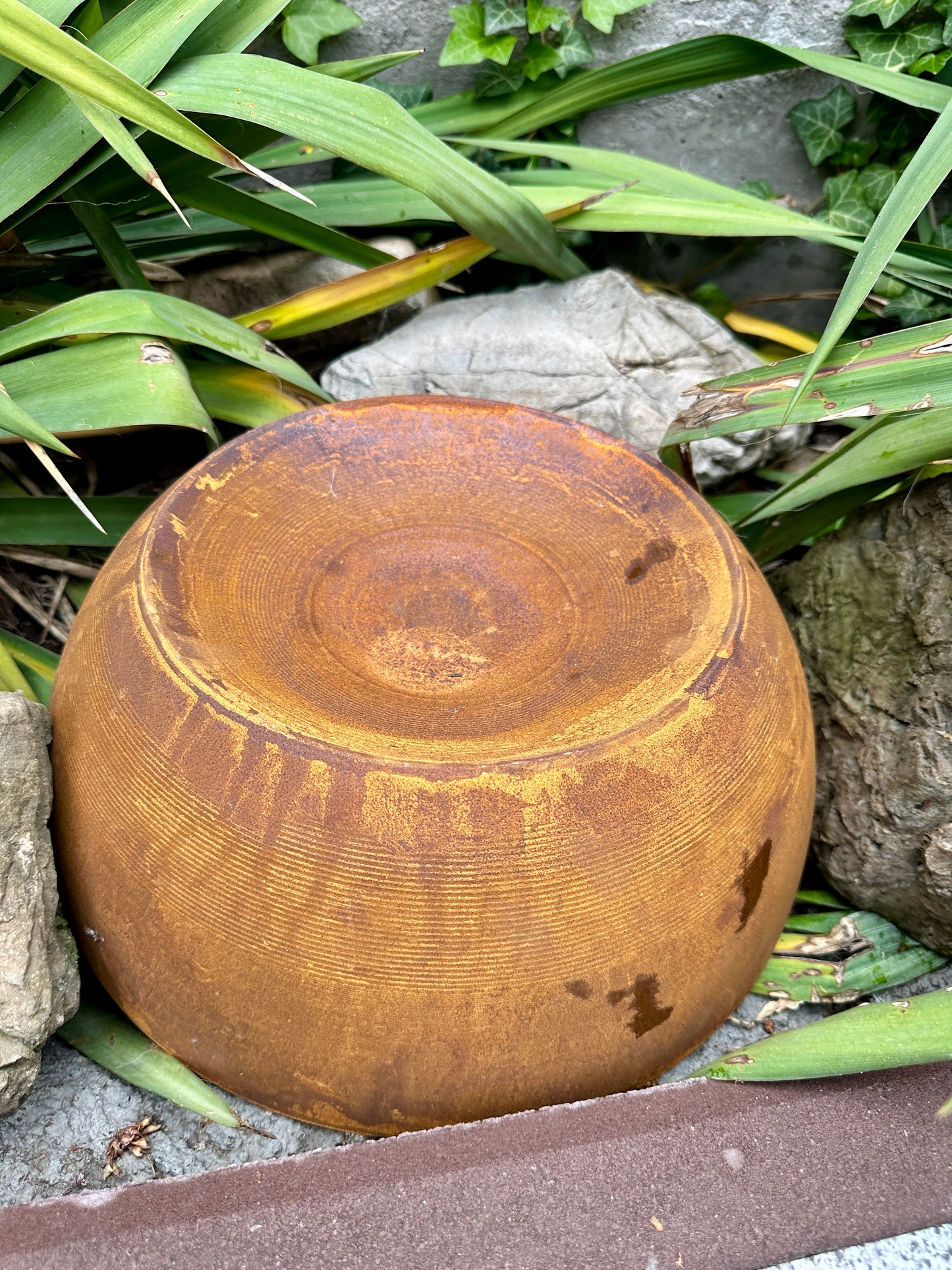 Rain Catcher Outdoor Garden Decor, Bird, Insect Water Station, Bee & Butterfly Feeder, Rustic Yard Art