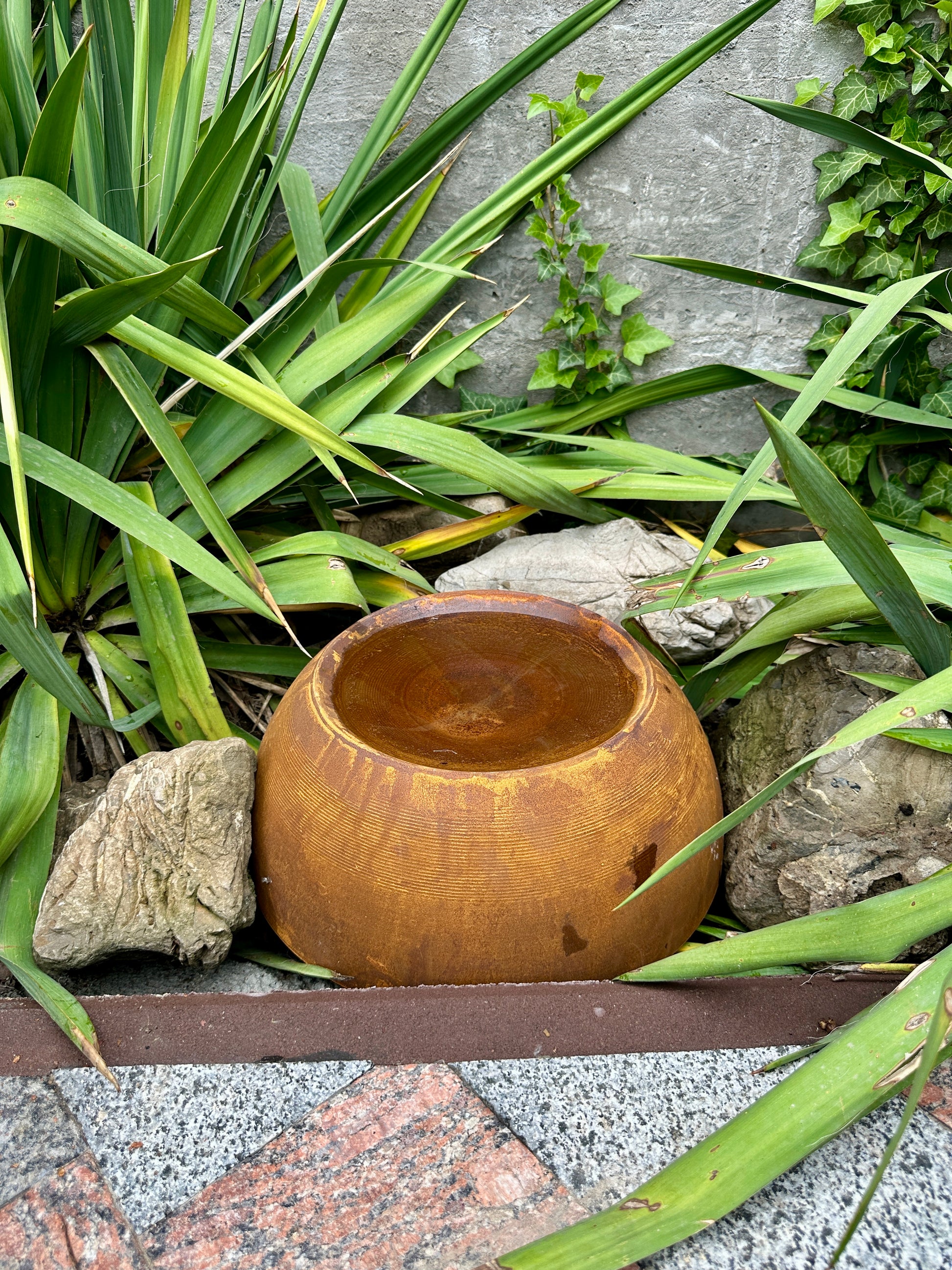 Rain Catcher Outdoor Garden Decor, Bird, Insect Water Station, Bee & Butterfly Feeder, Rustic Yard Art