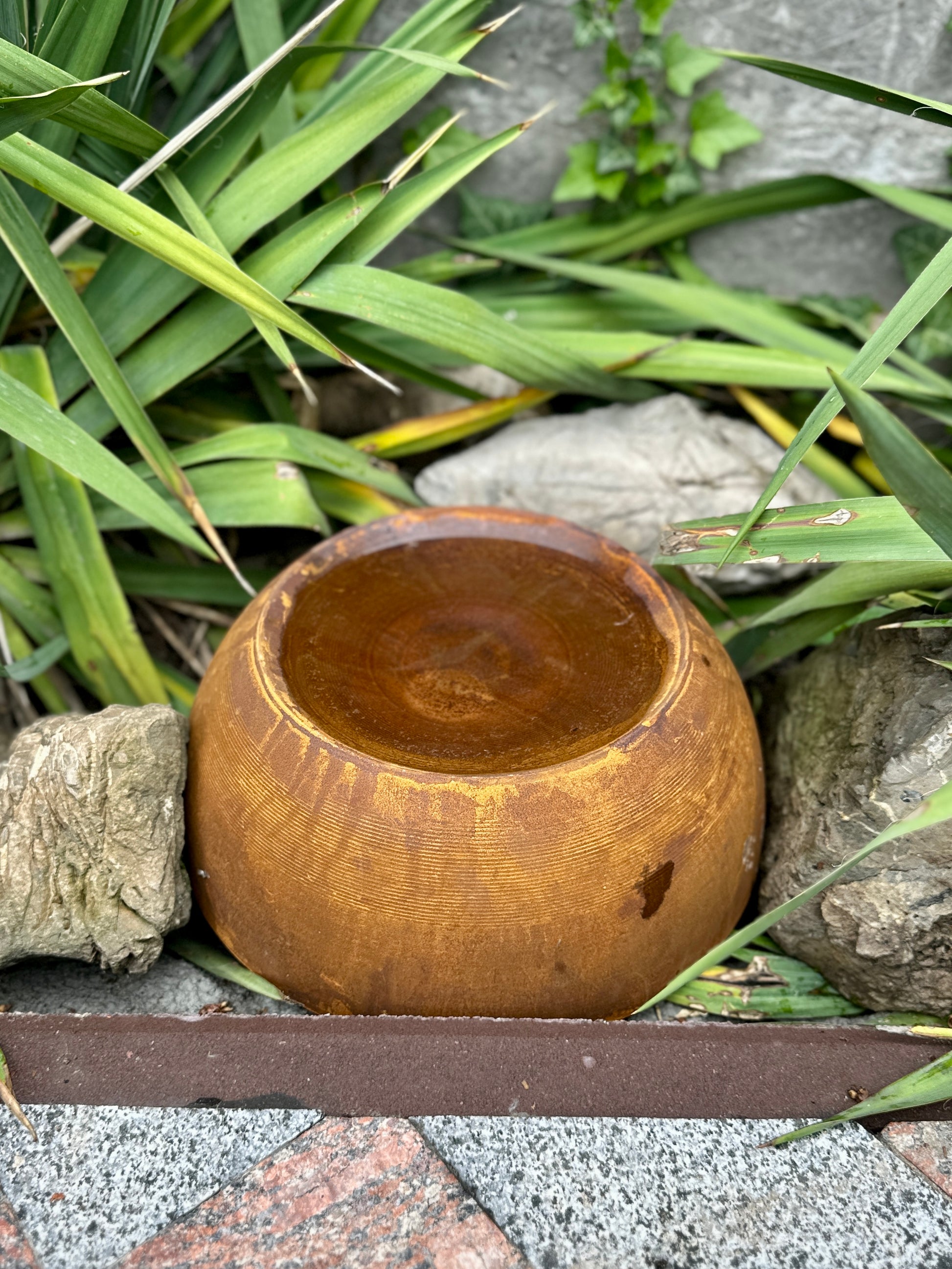 Rain Catcher Outdoor Garden Decor, Bird, Insect Water Station, Bee & Butterfly Feeder, Rustic Yard Art