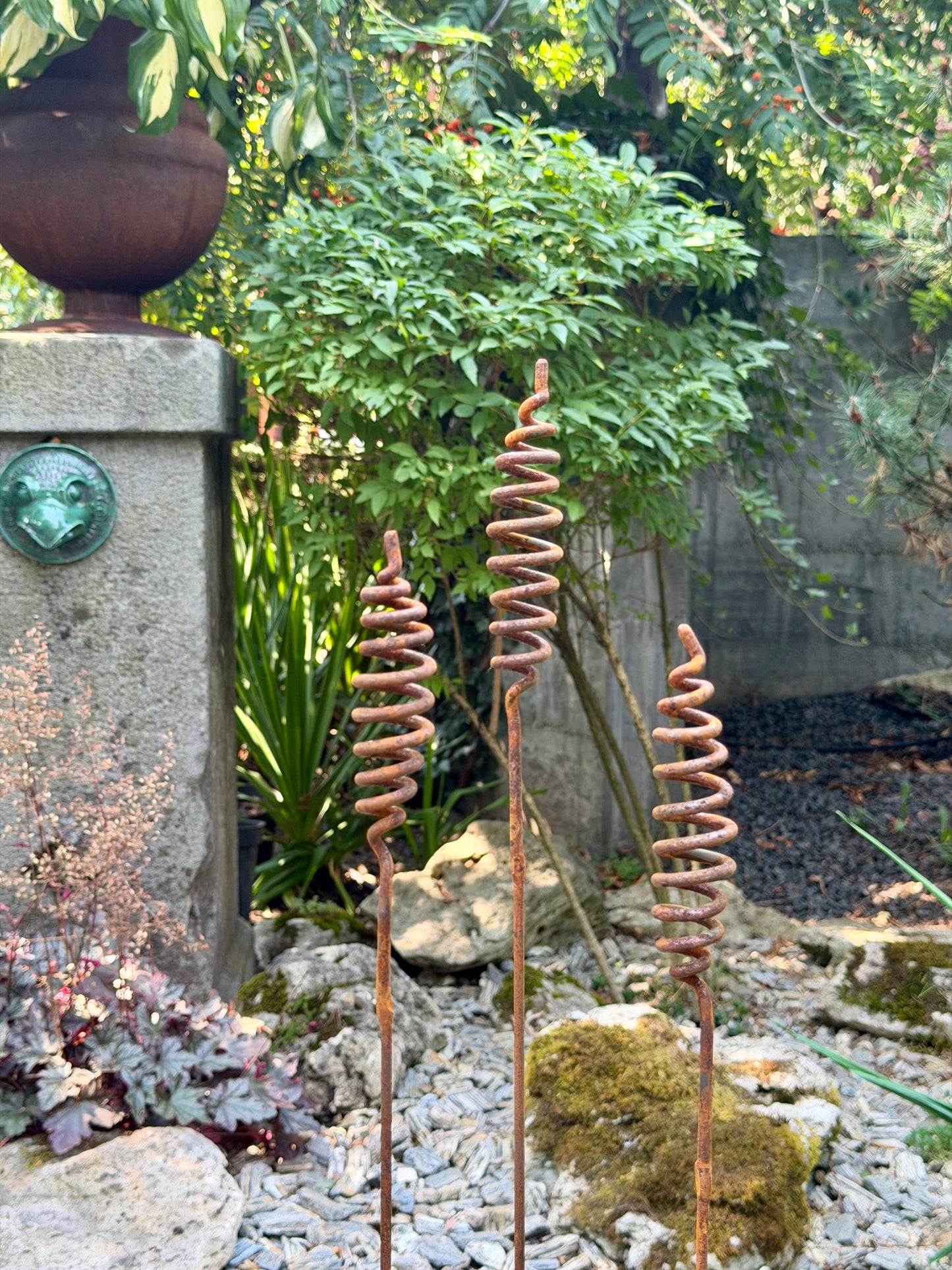 Rostige Blumen 12er Set, Blumen Garten Dekor, Metall Garten Dekor, Metall Garten Kunst, Outdoor Metall Dekor, Rostiges Metall Garten Dekor