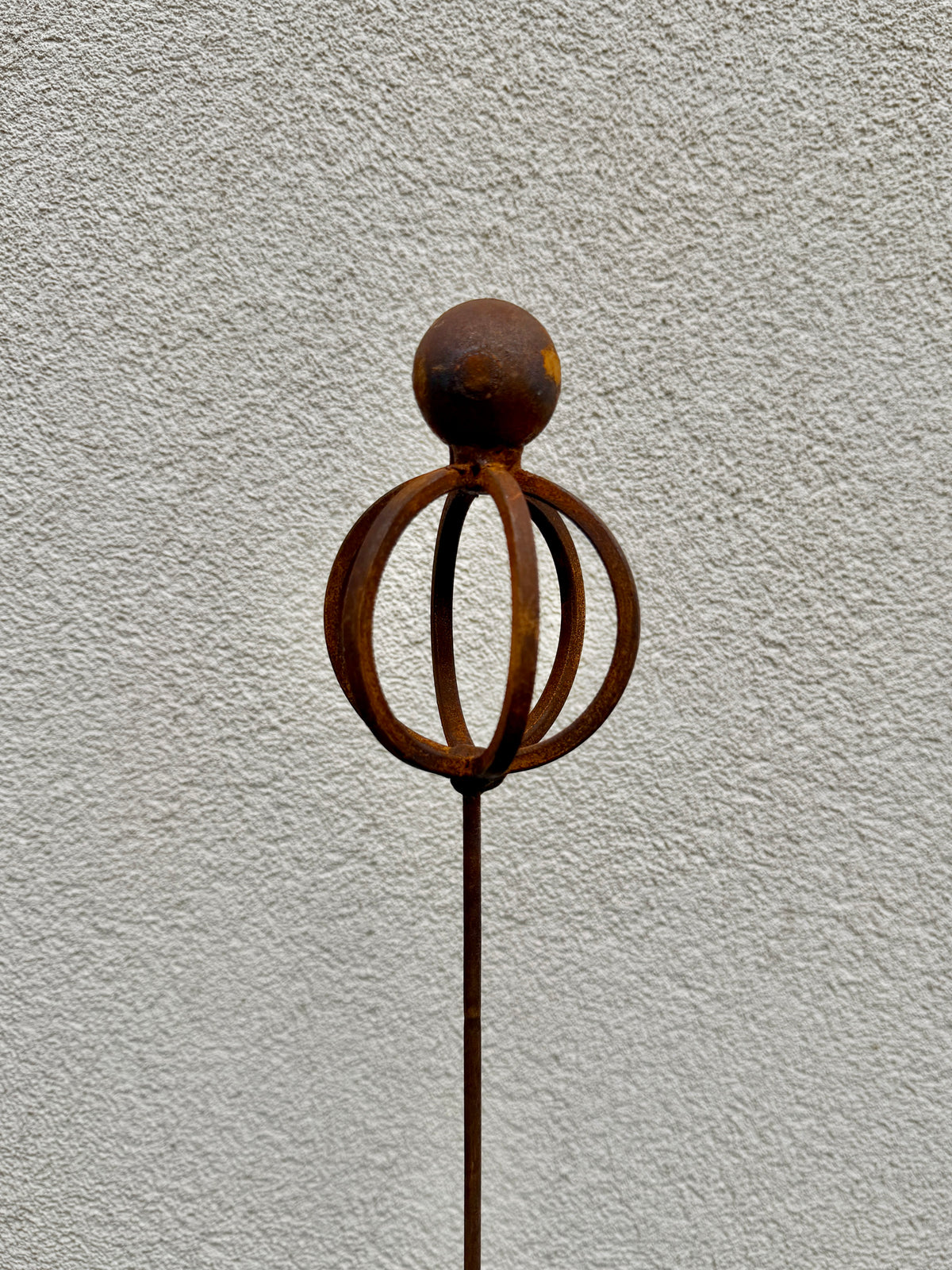 Estacas metálicas oxidadas para jardín, remate de jardín oxidado, decoración metálica para jardín, decoración metálica de jardín para exterior, decoración metálica oxidada para jardín