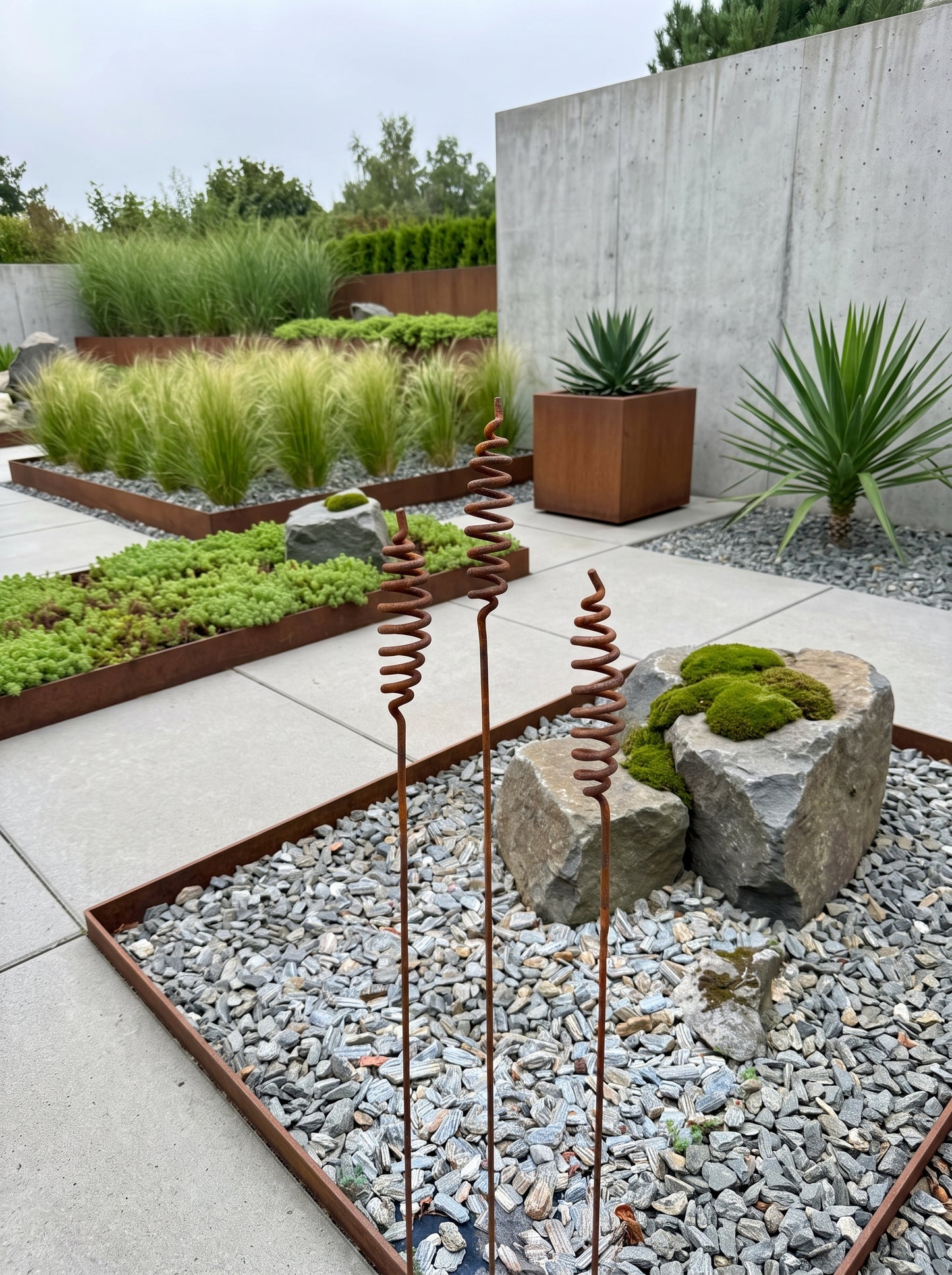 Rostige Blumen 12er Set, Blumen Garten Dekor, Metall Garten Dekor, Metall Garten Kunst, Outdoor Metall Dekor, Rostiges Metall Garten Dekor