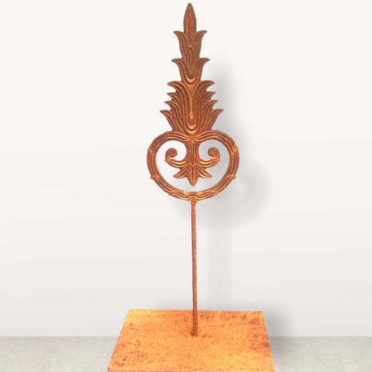 Decoración de metal oxidado para el hogar, Escultura de remate de metal oxidado para el hogar, Decoración de hierro oxidado, Decoración rústica, Decoración rústica para el hogar, Decoración oxidada, Escultura rústica