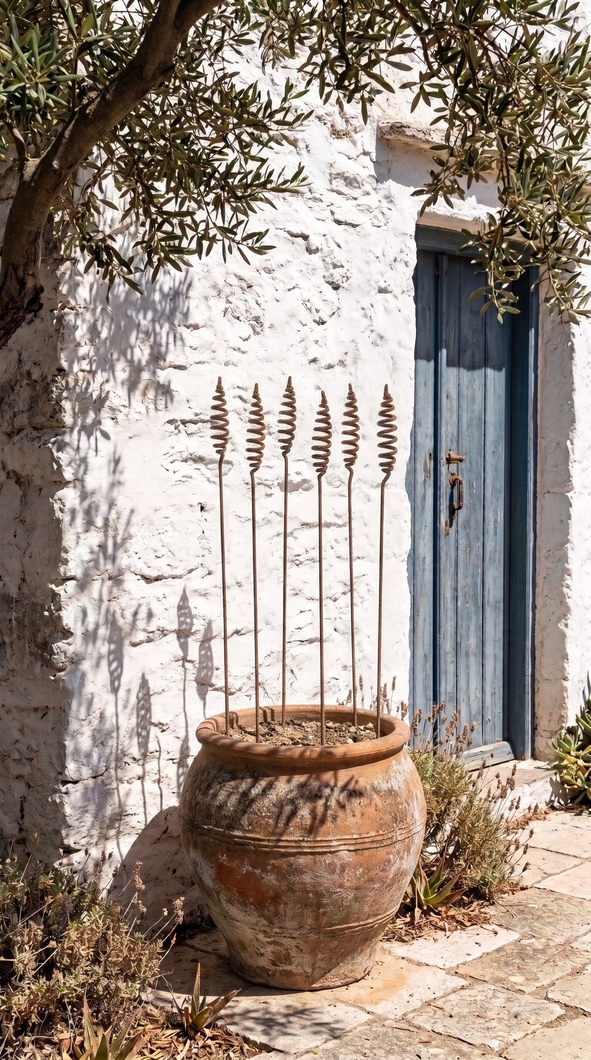 Handcrafted Rusted Metal Wildflowers – Set of 6 Decorative Garden Stakes