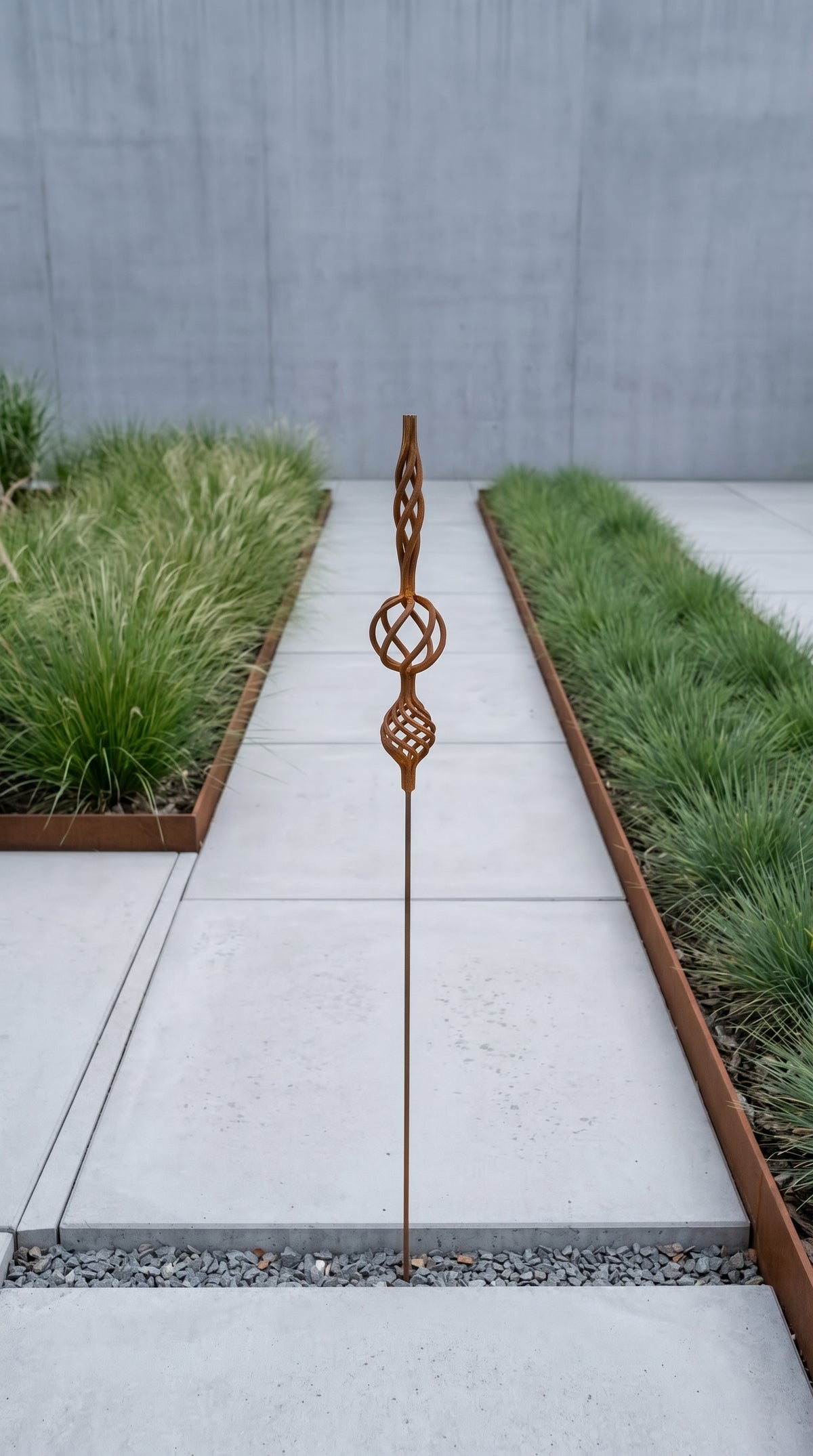 Rostige Gartenstecker aus Metall, Rostige Gartenspitze, Metall-Gartendeko, Metall-Gartendeko für den Außenbereich, Rostige Metall-Gartendeko