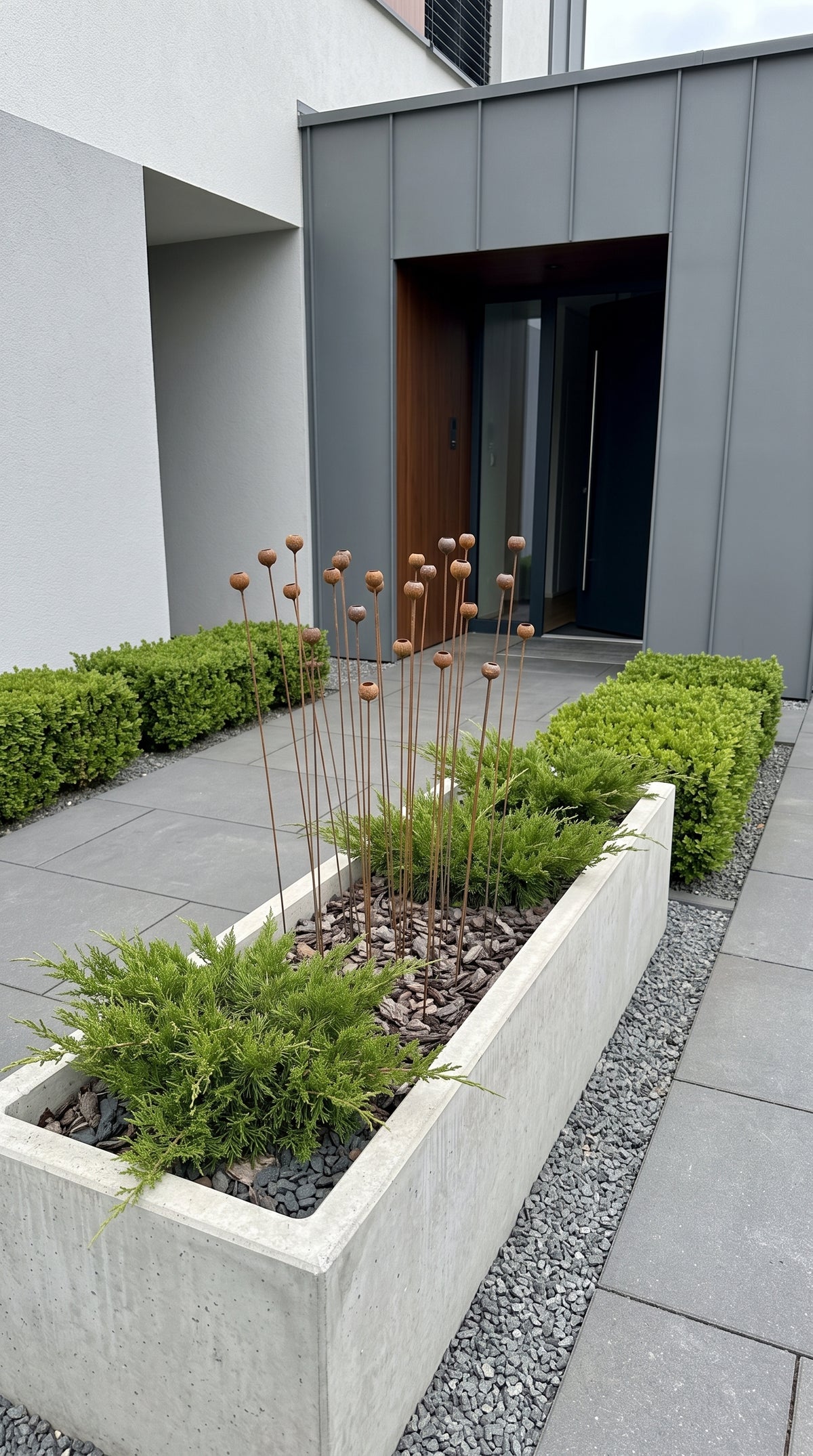 Set mit 20 kleinen rostigen Blumen: Authentische Gartendekoration aus Metall für Schönheit und Charme im Freien, ideal für Regenfänger aus Metall und Gartenkunst.