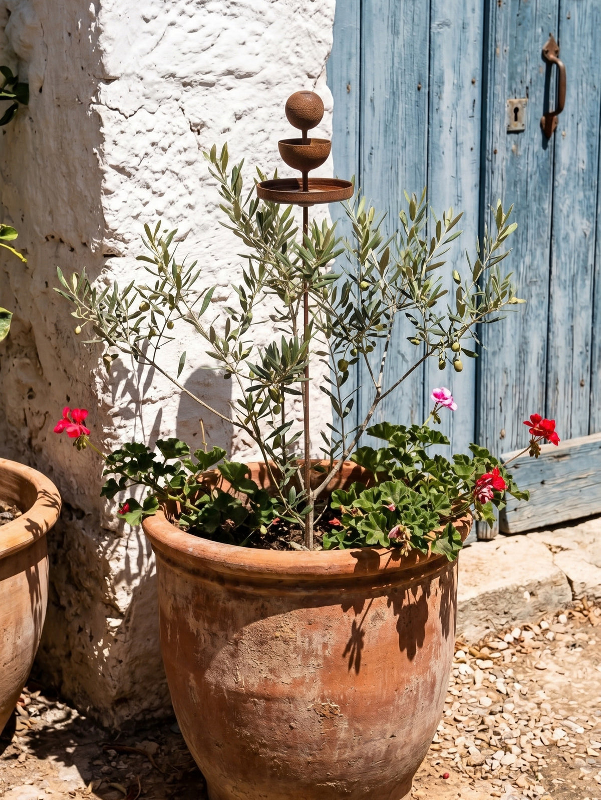 Bestselling Rusted Metal Rain Catcher & Pollinator Water Station – Functional Garden Art