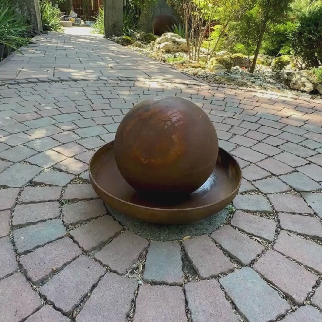 Minimalistic Lotus Flower - Rusty Metal Garden Sculpture - Add Zen to Your Home or Outdoor Garden Decor