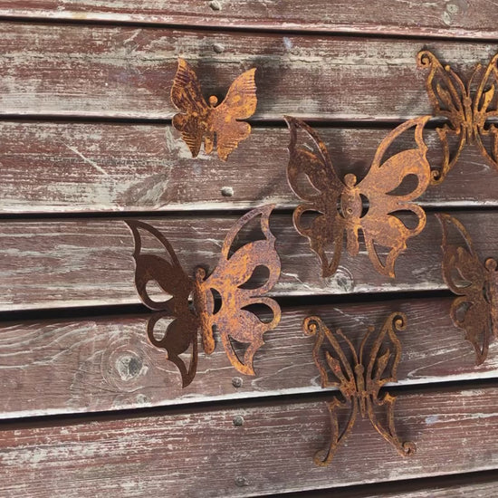 Wall rusty butterfly, Rusty metal wall decor, Boho wall art, Fairy garden, Butterfly art