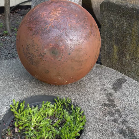  Rusty Metal Vintage Rusty 14" Sphere Outdoor Garden Decor - Give a Touch of Zen Art