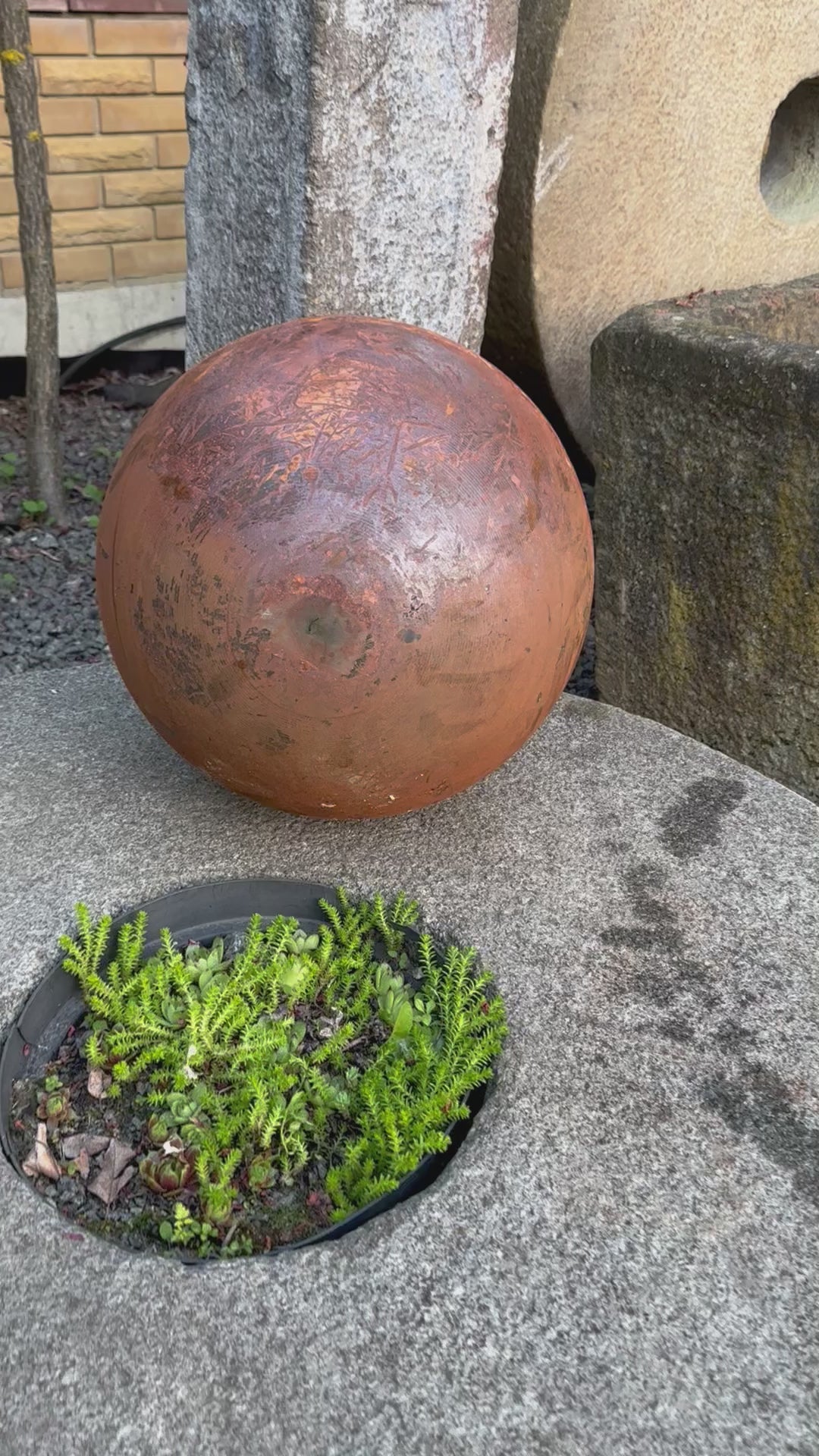  Rusty Metal Vintage Rusty 14" Sphere Outdoor Garden Decor - Give a Touch of Zen Art