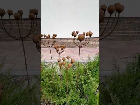 Set of 6 Rusty Metal Exotic Flowers - Garden Stakes & Yard Art #metal #rusty #flower #stakes #decor