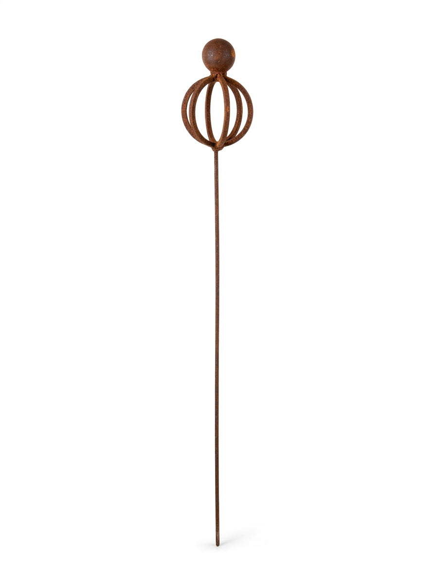 Estacas metálicas oxidadas para jardín, remate de jardín oxidado, decoración metálica para jardín, decoración metálica de jardín para exterior, decoración metálica oxidada para jardín