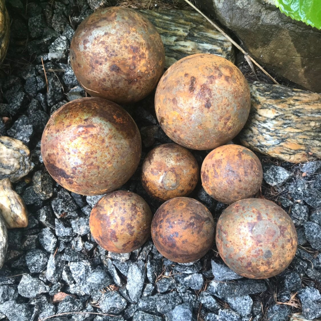 Rusty metal ball, Outdoor art, Metal sphere, Outdoor decor, Garden sphere, Yard art, Rusty metal balls, Garden decor, Garden art