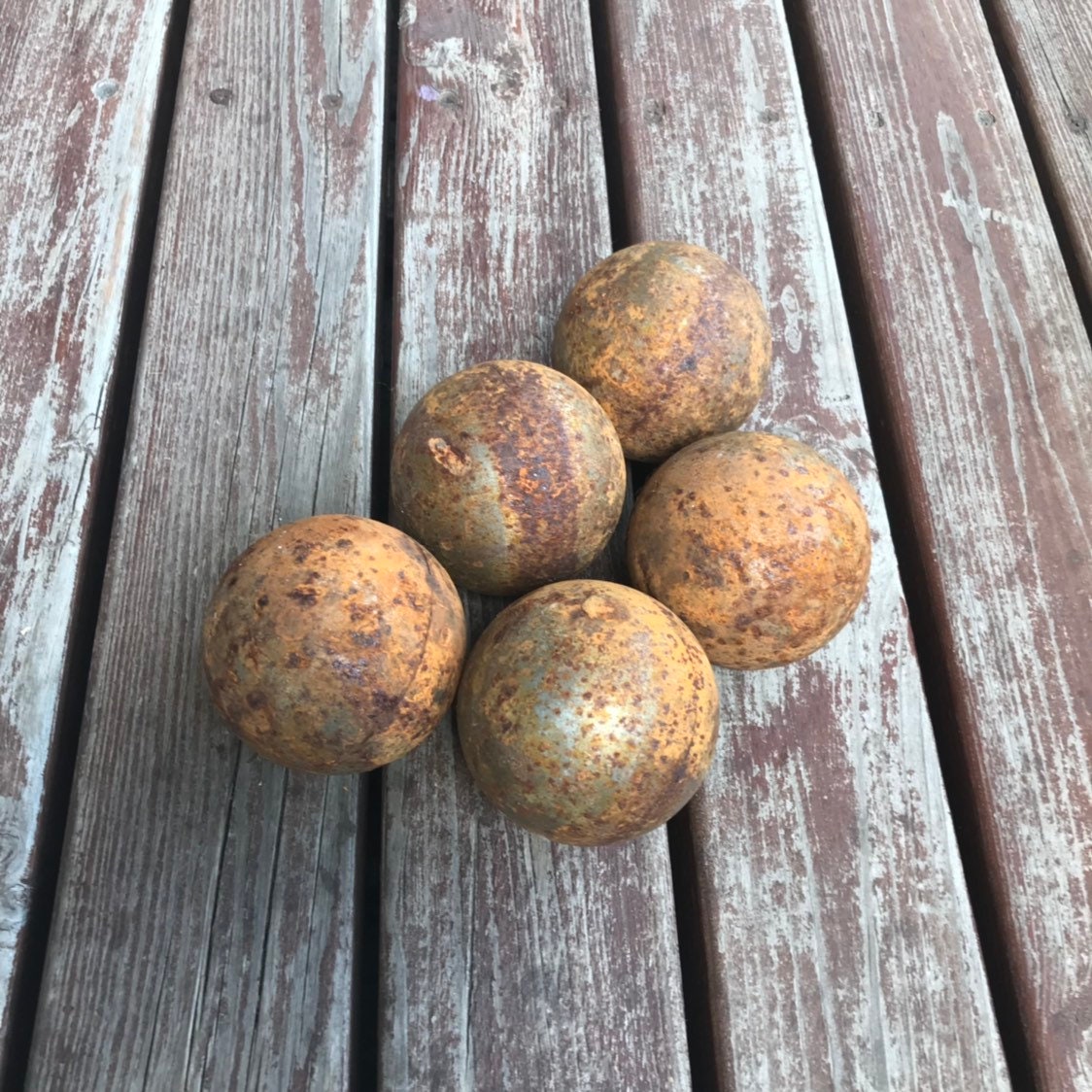 Rusty metal balls set, Garden decor, Garden art, Rusty metal ball, Rusty decor, Metal sphere, Outdoor decor, Rusty metal art, Yard art