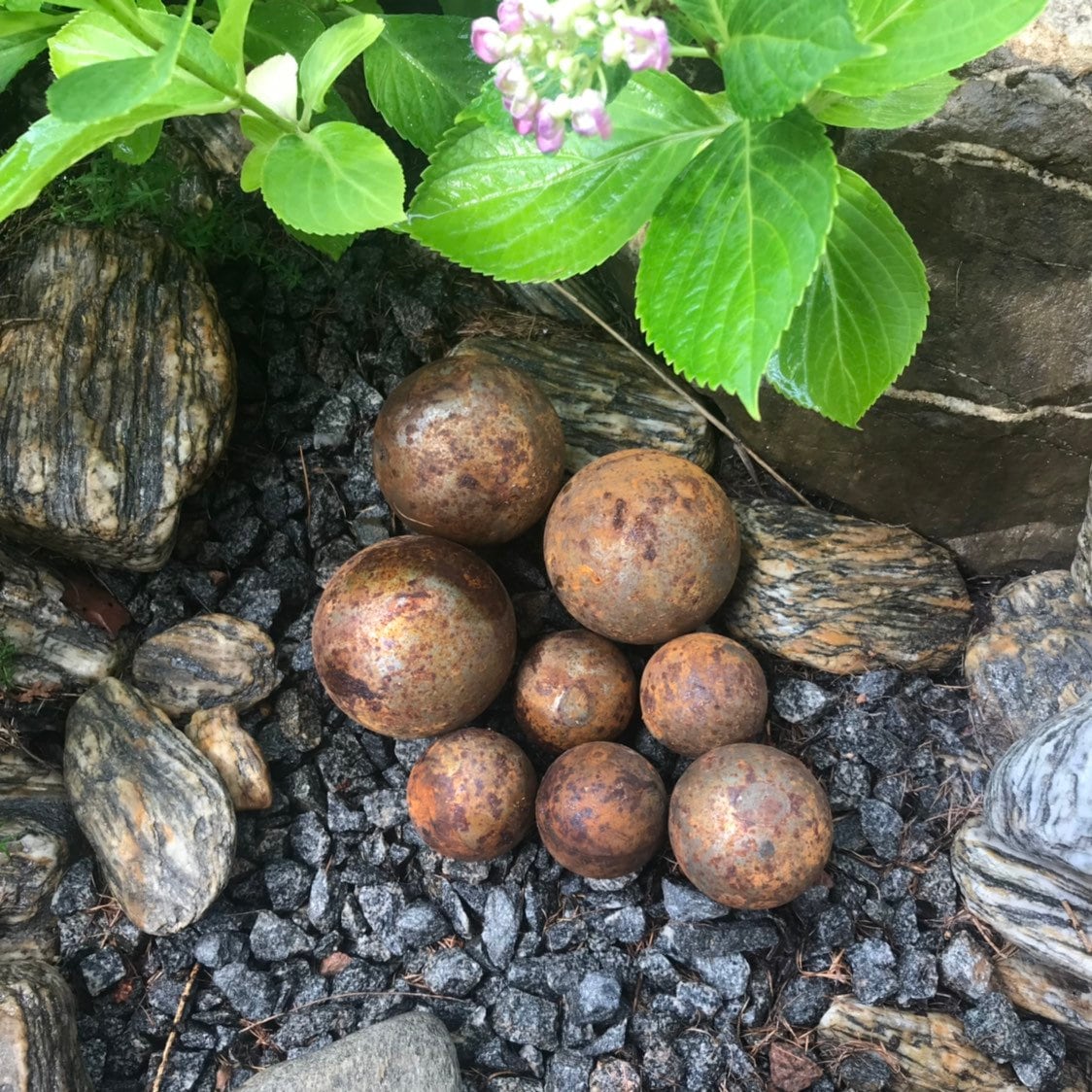 Rusty metal ball, Outdoor art, Metal sphere, Outdoor decor, Garden sphere, Yard art, Rusty metal balls, Garden decor, Garden art