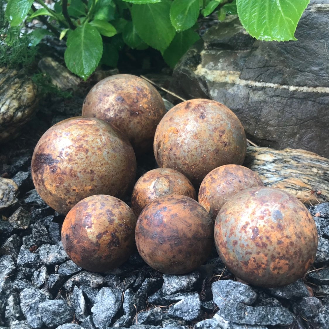 Rusty metal ball, Outdoor art, Metal sphere, Outdoor decor, Garden sphere, Yard art, Rusty metal balls, Garden decor, Garden art