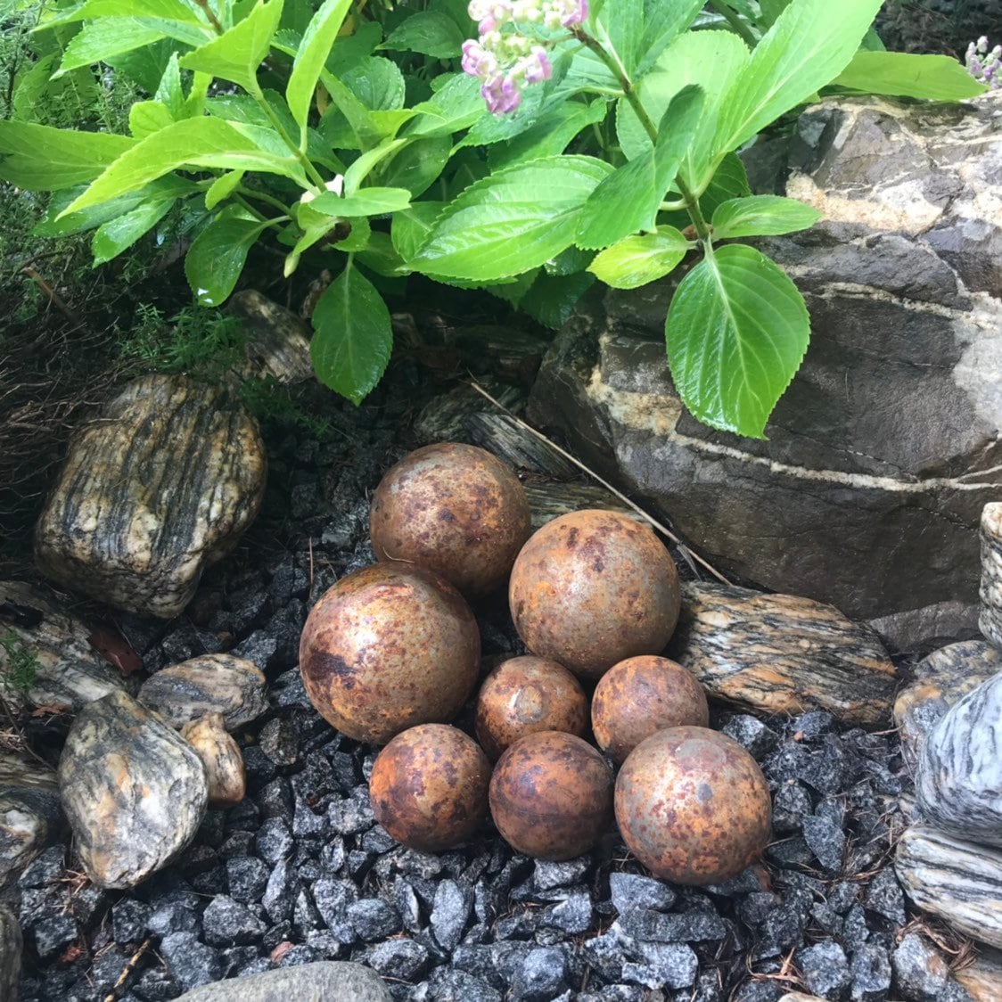 Rusty metal ball, Outdoor art, Metal sphere, Outdoor decor, Garden sphere, Yard art, Rusty metal balls, Garden decor, Garden art