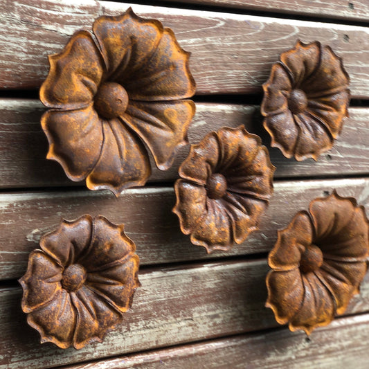 Big Rusty metal balls set, Metal sphere, Outdoor decor, Yard art, Garden sphere