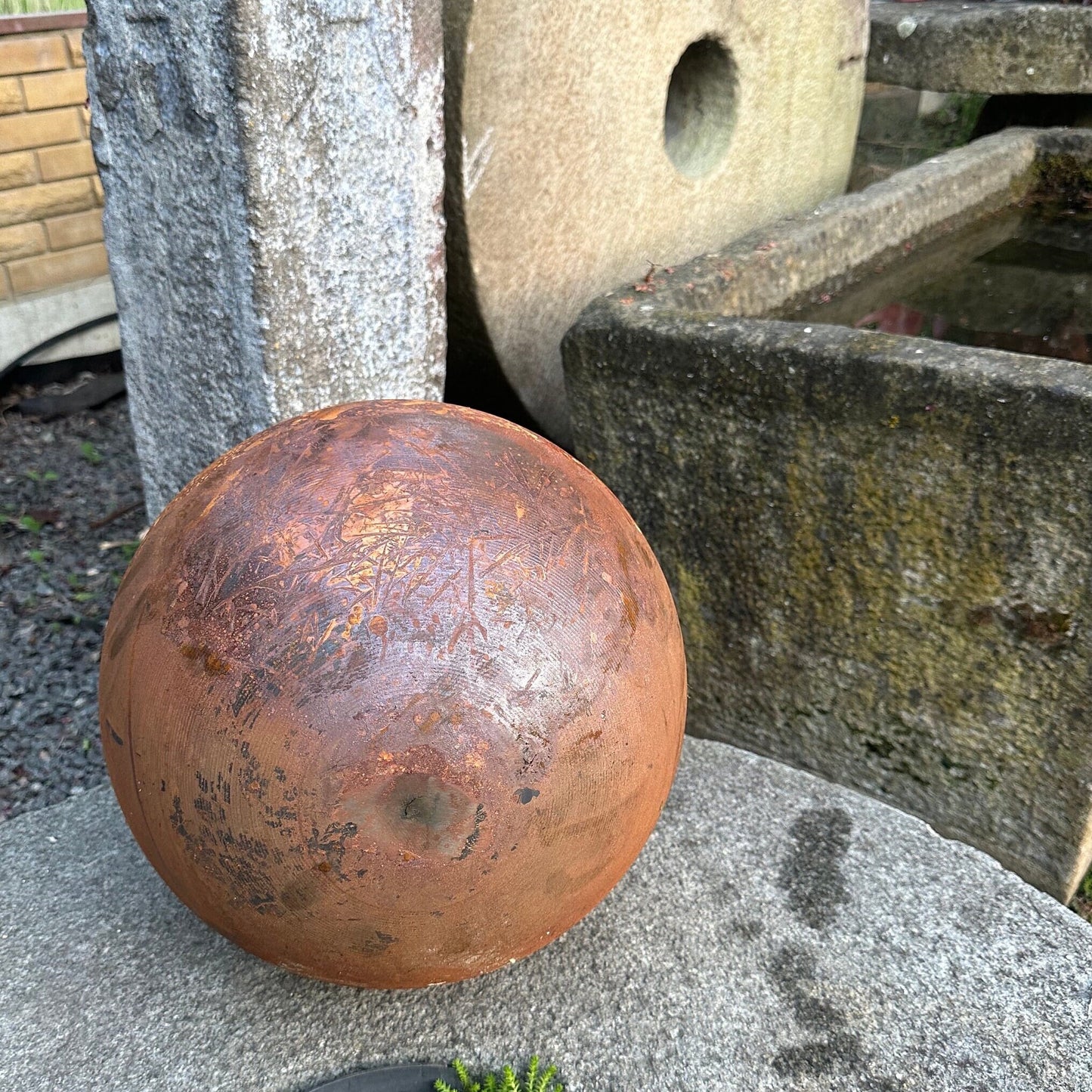  Rusty Metal Vintage Rusty 14" Sphere Outdoor Garden Decor - Give a Touch of Zen Art